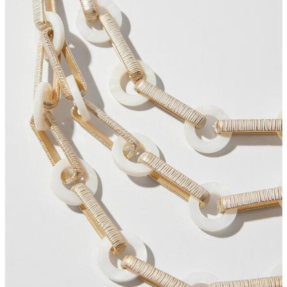 Chico's Mother of Pearl Multistrand Contemporary Necklace $69 - Picture 3 of 3
